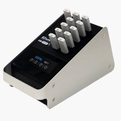 EZ DUPE 1 to 10 USB Duplicator - Multiple Flash Drive Mass Storage Memory Card Copier & Eraser